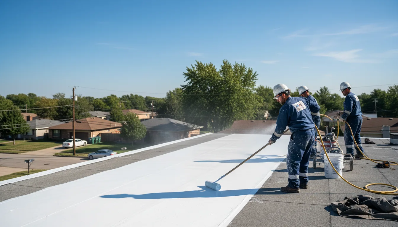 Commercial roof coating in Morton, IL near me